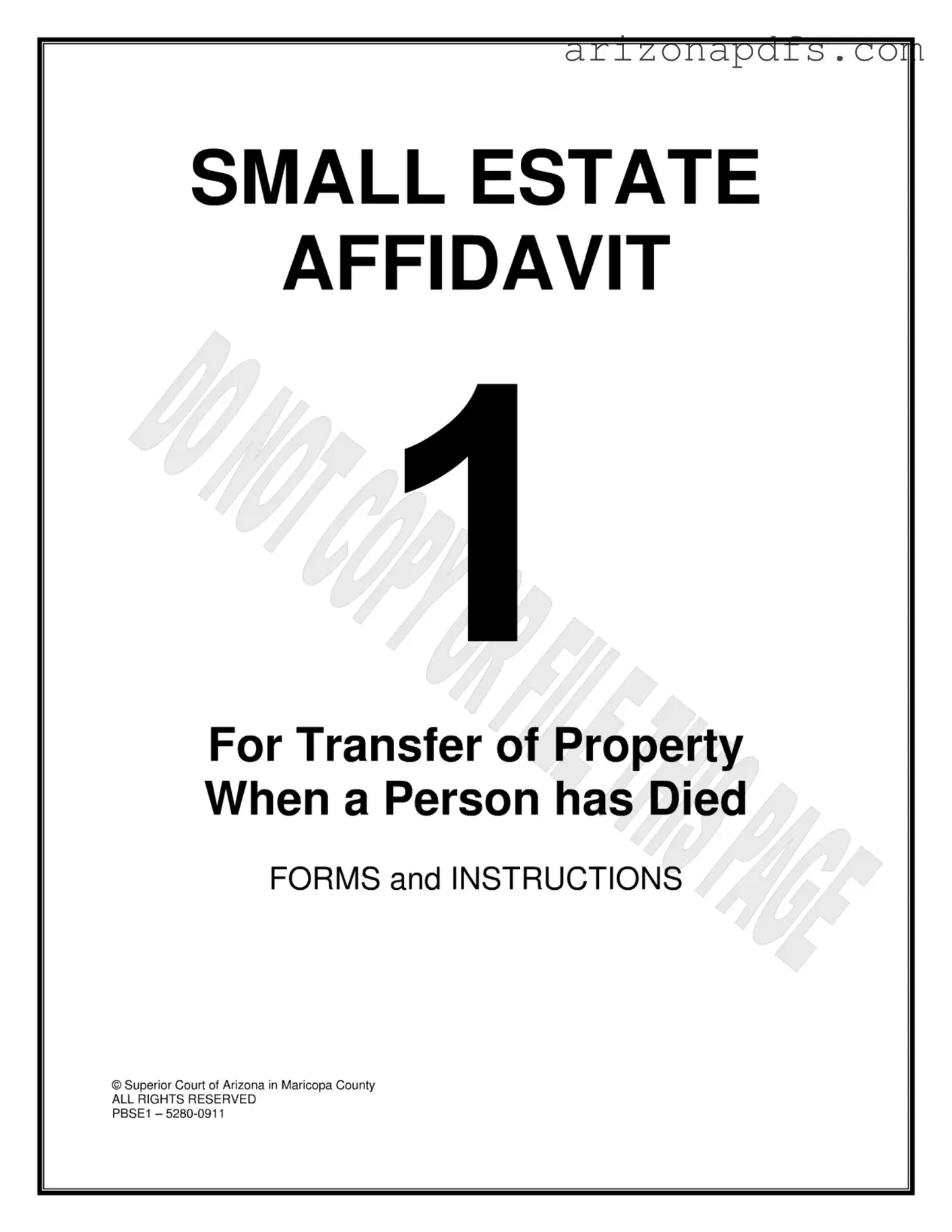 Blank Arizona Estate PDF Template