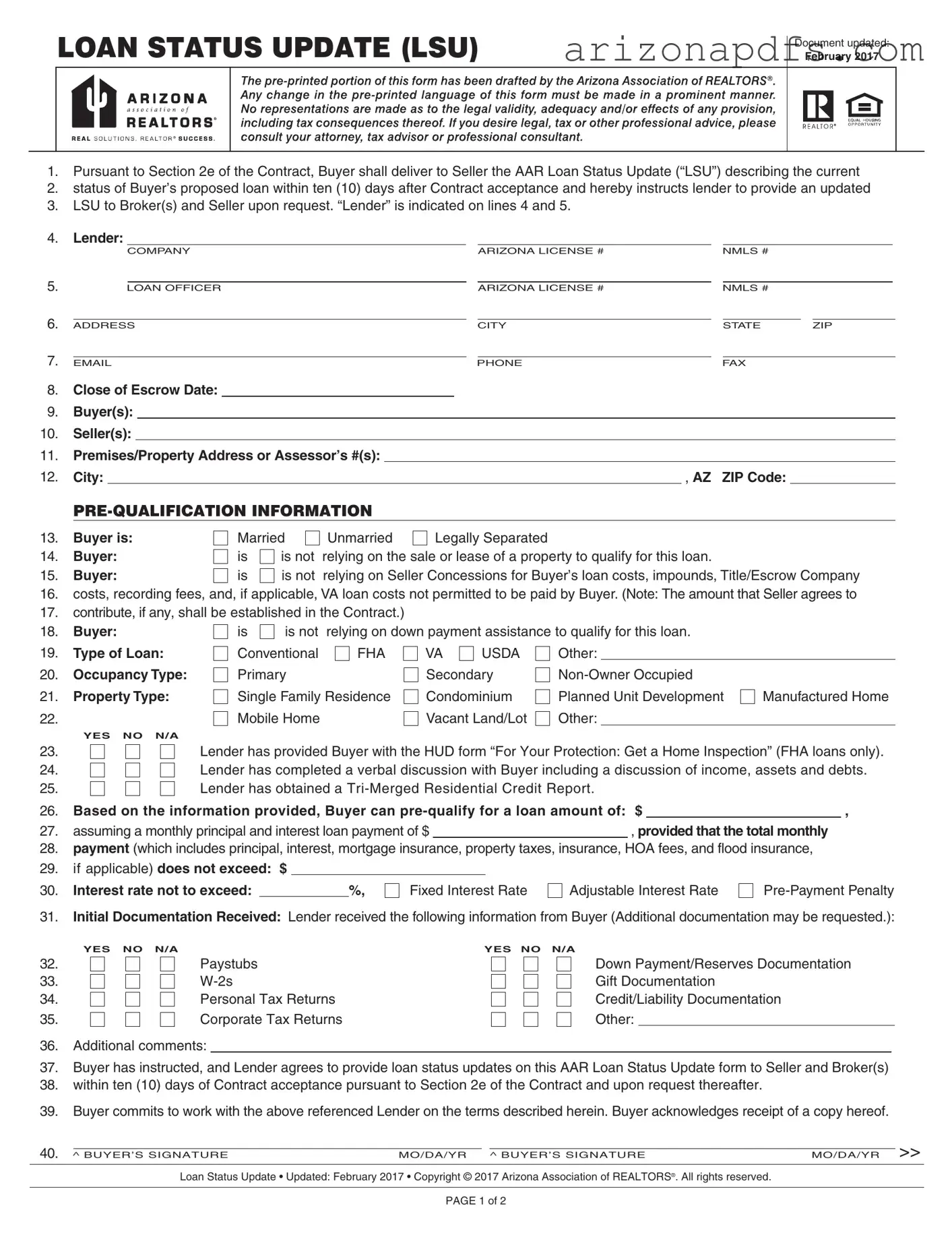 Blank Arizona Lsu PDF Template