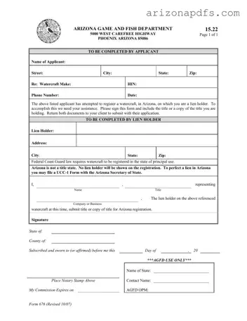 Blank Arizona 676 PDF Template