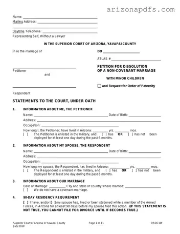 Blank Arizona Drdc10F PDF Template