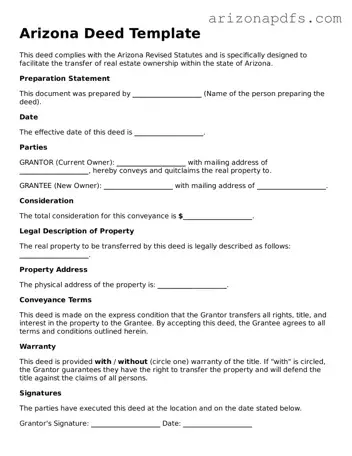Official Arizona Deed Form